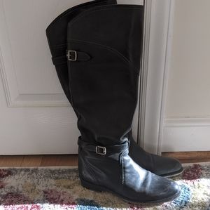Frye black leather boots, size 7
